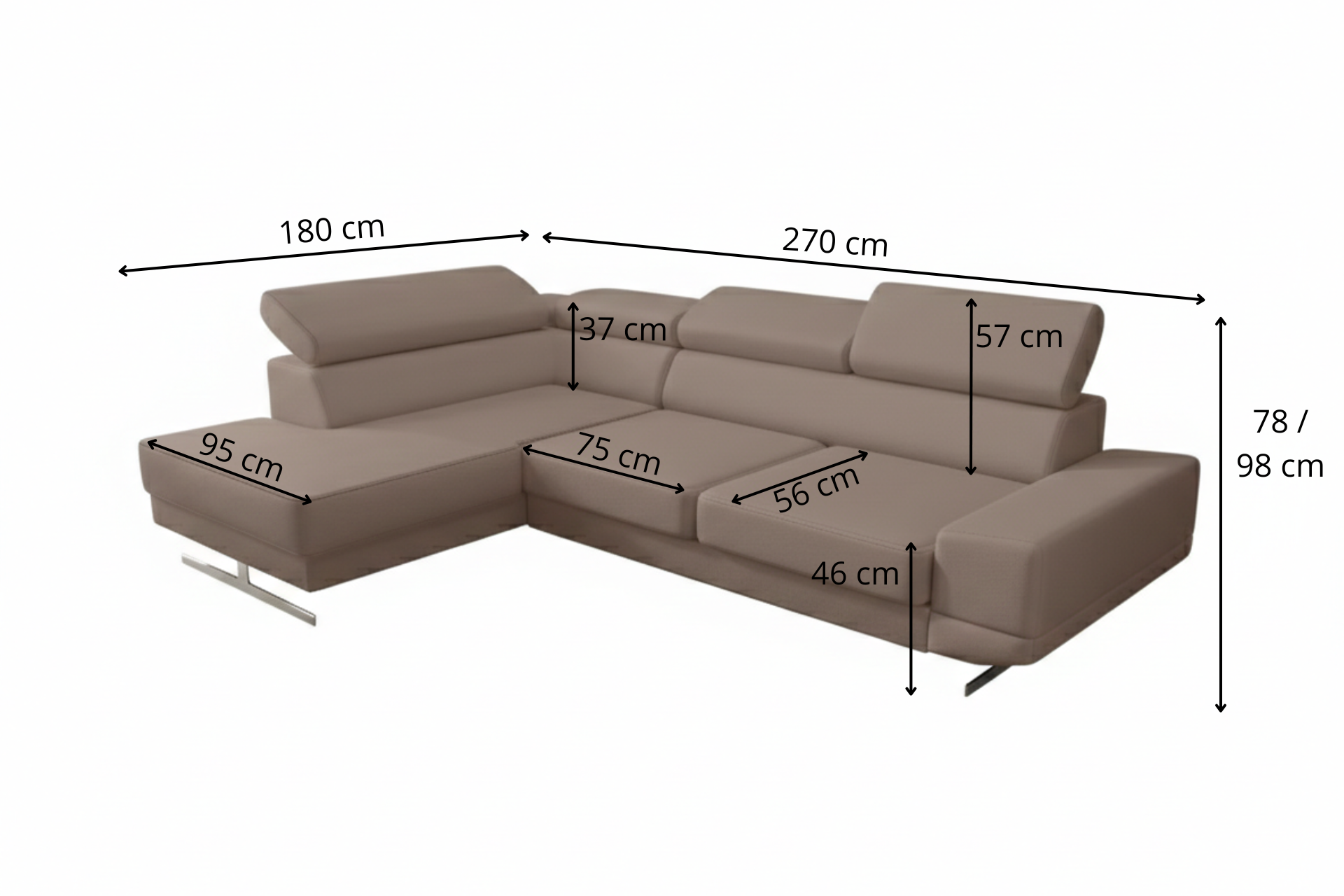 milano I Nube 11 NAROŻNIK MILANO I Ne11 (odcienie beżu)- szybka wysyłka - obrazek 2