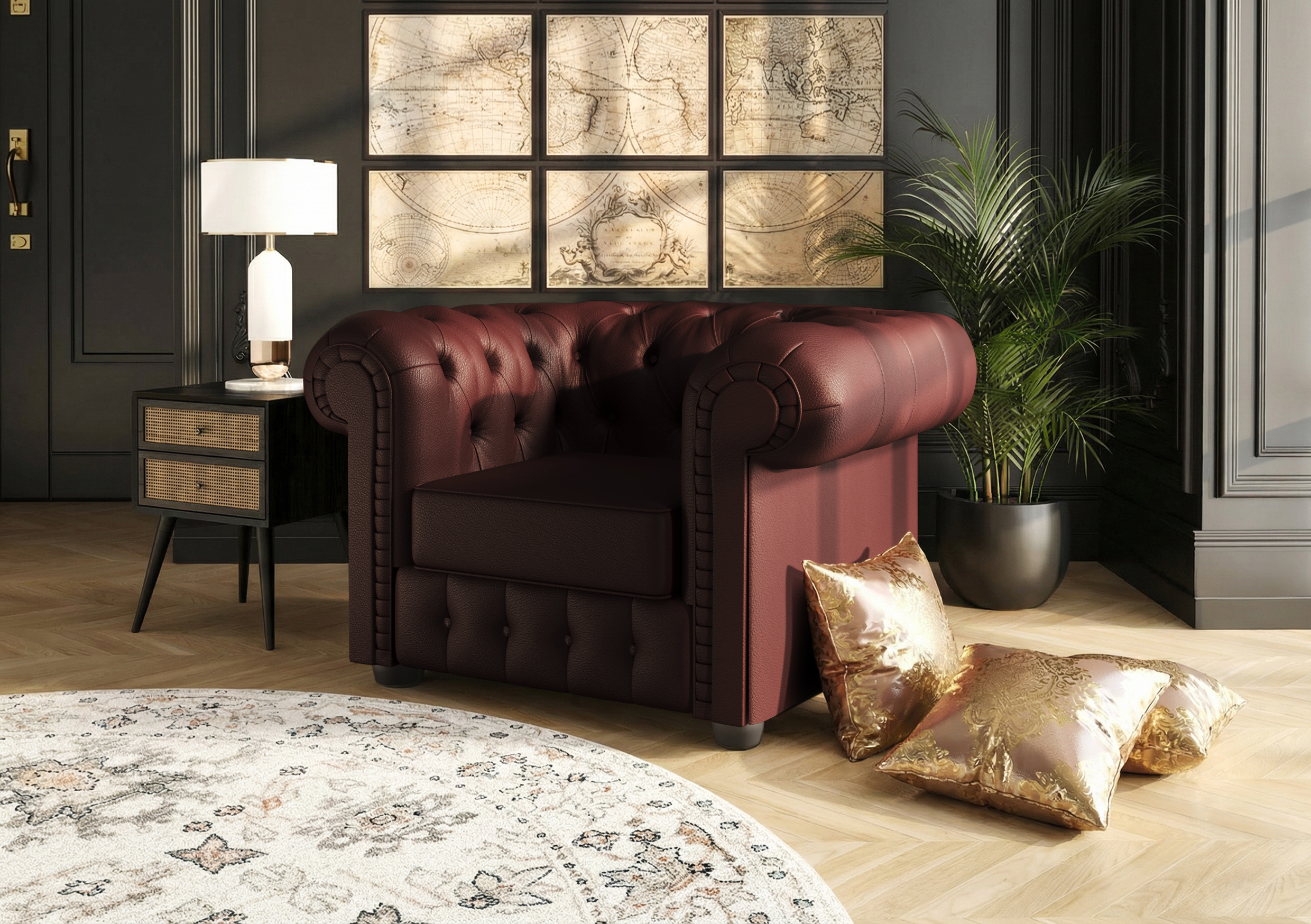 F-5 FOTEL MANCHESTER SKÓRA NATURALNA - obrazek 1