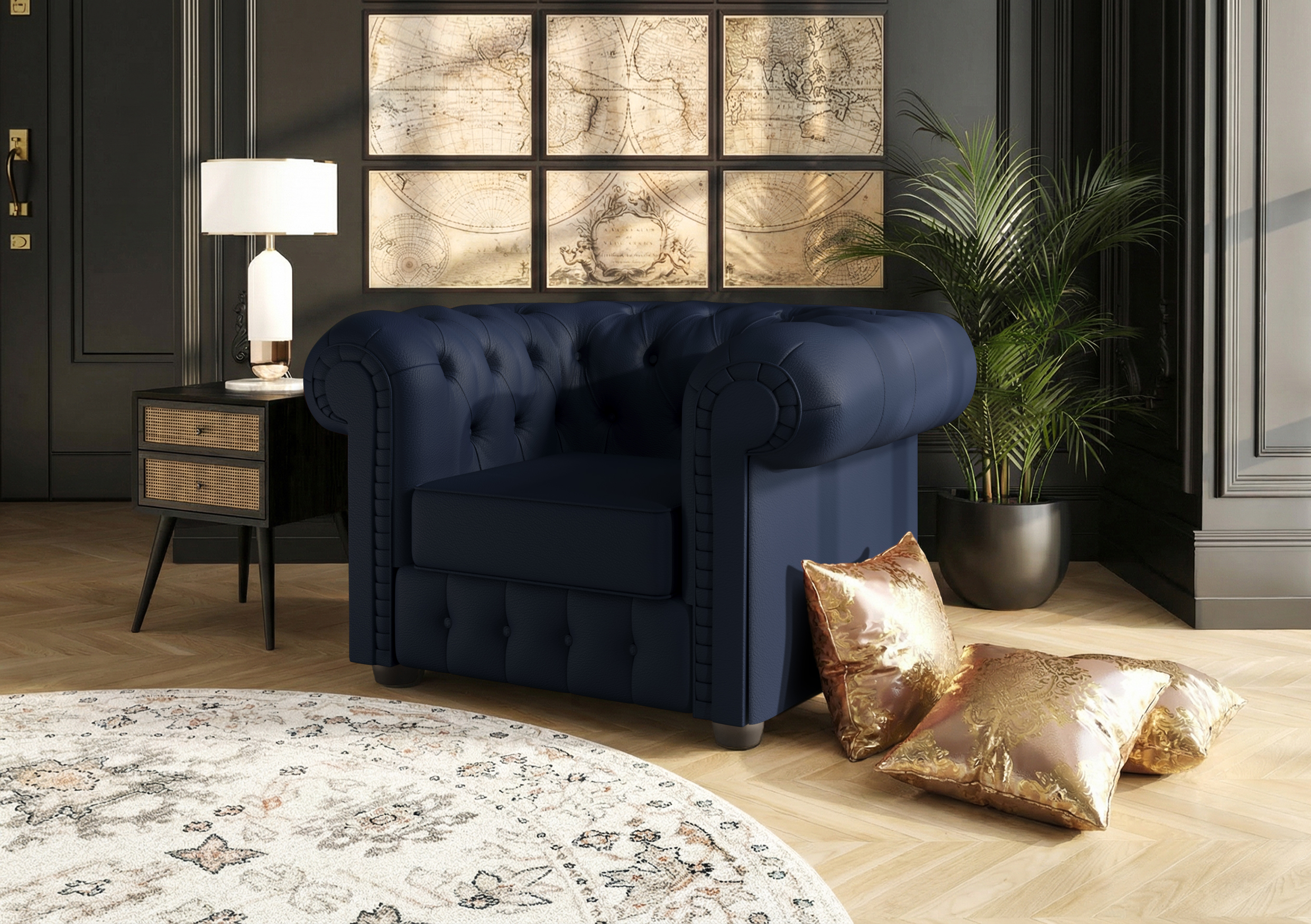 F-58 FOTEL MANCHESTER SKÓRA NATURALNA - obrazek 2