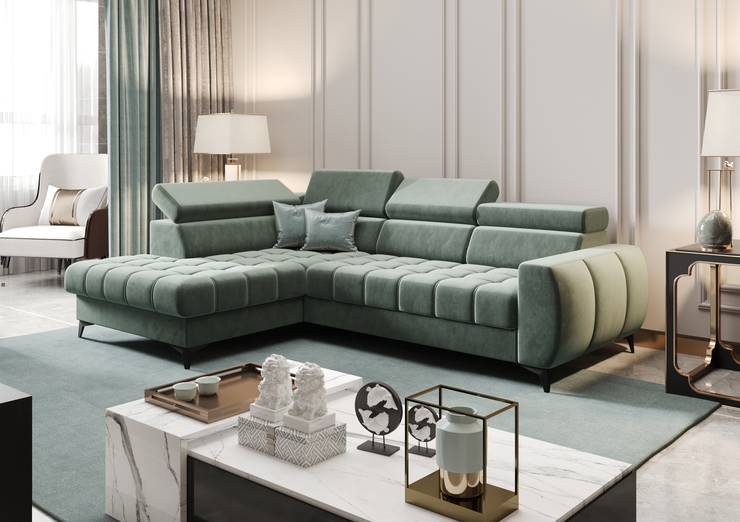 terra 72 NAROŻNIK ROZKŁADANY PORTO MINI 170X255 CM - obrazek 1