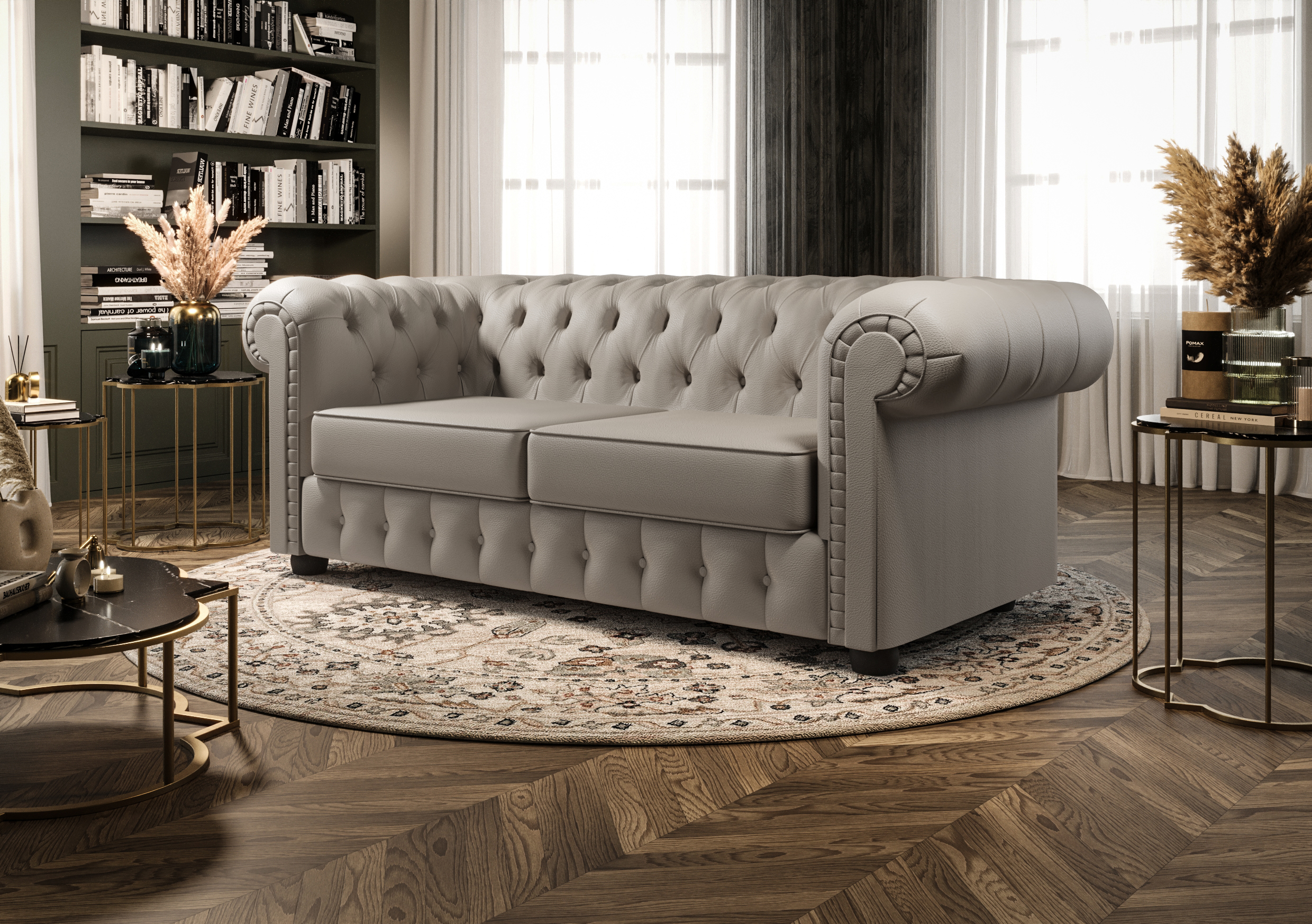F-6 SOFA MANCHESTER III 218 CM SKÓRA NATURALNA - obrazek 3