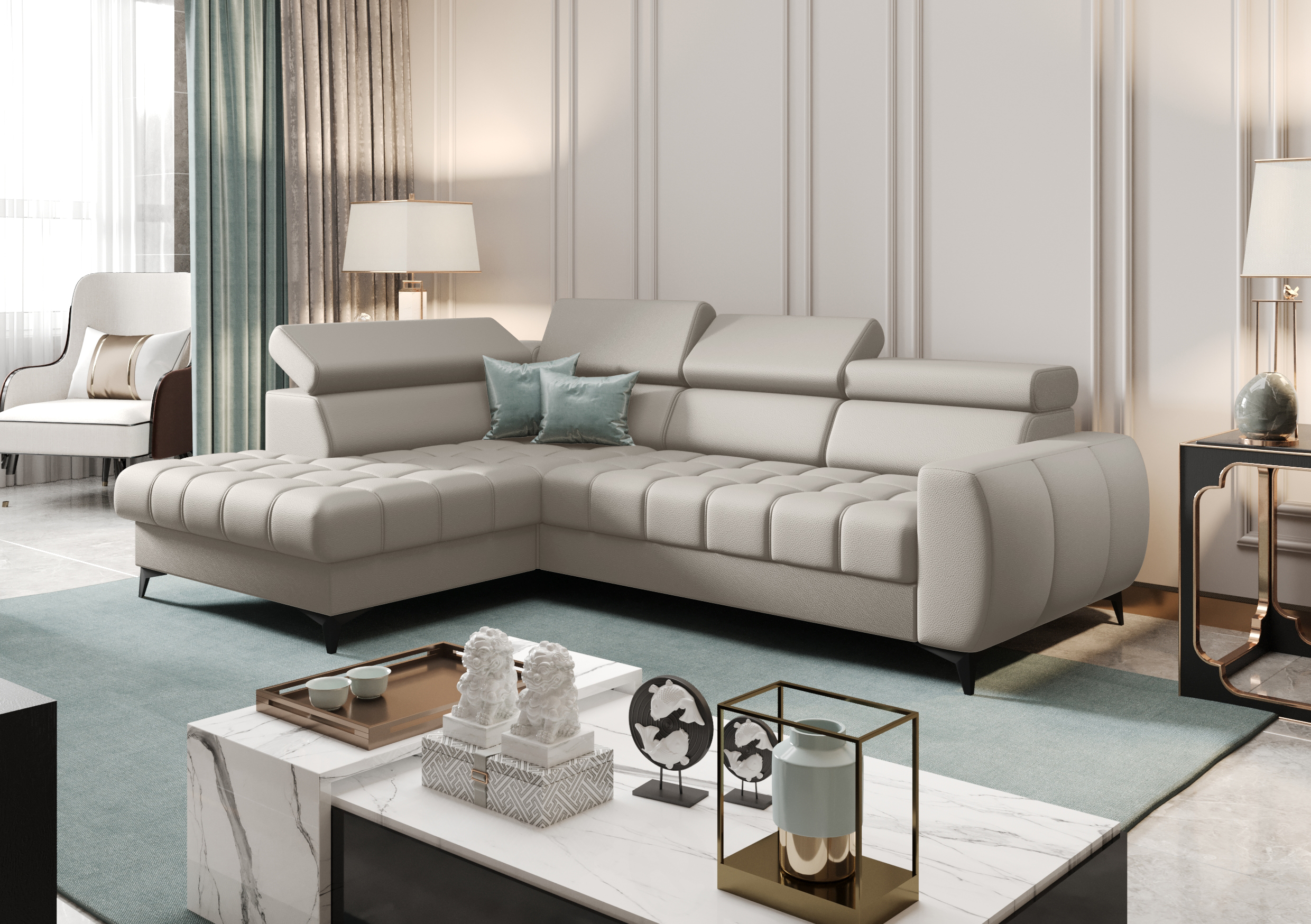 L-11 NAROŻNIK PORTO MINI SKÓRA NATURALNA 170x255 CM - obrazek 2