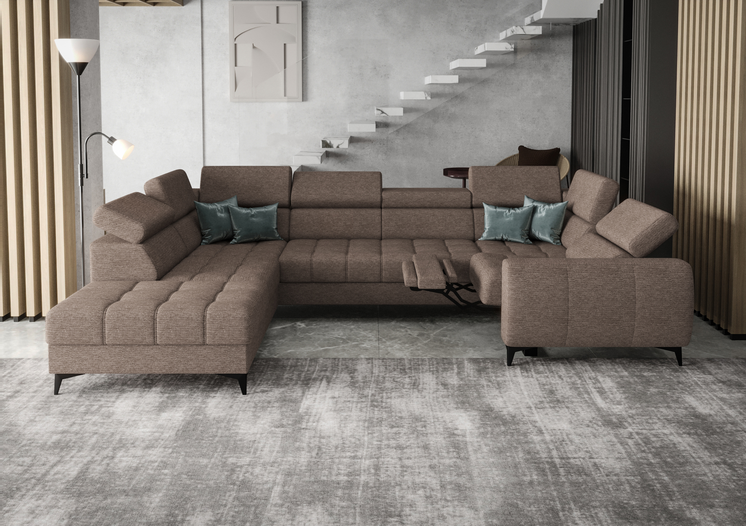 crown 3 NAROŻNIK ROZKŁADANY PORTO MAX I RELAX 225X350X193 CM - obrazek 3