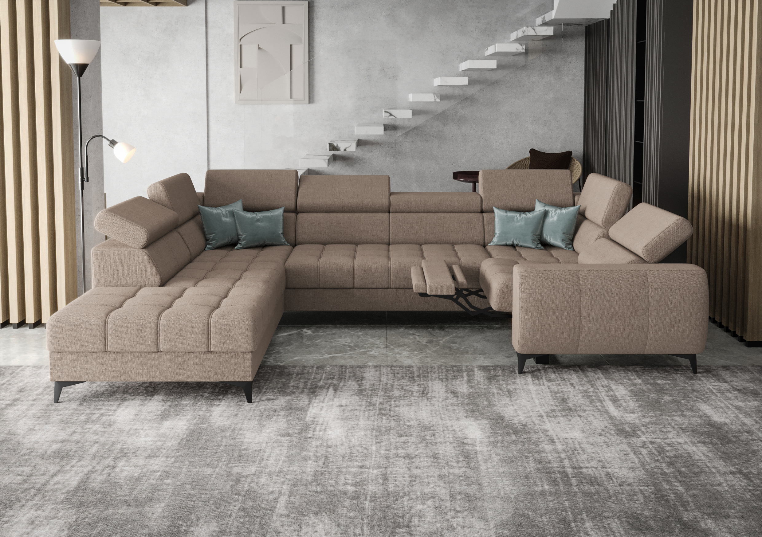 moly 11 NAROŻNIK ROZKŁADANY PORTO MAX I RELAX 225X350X193 CM - obrazek 1