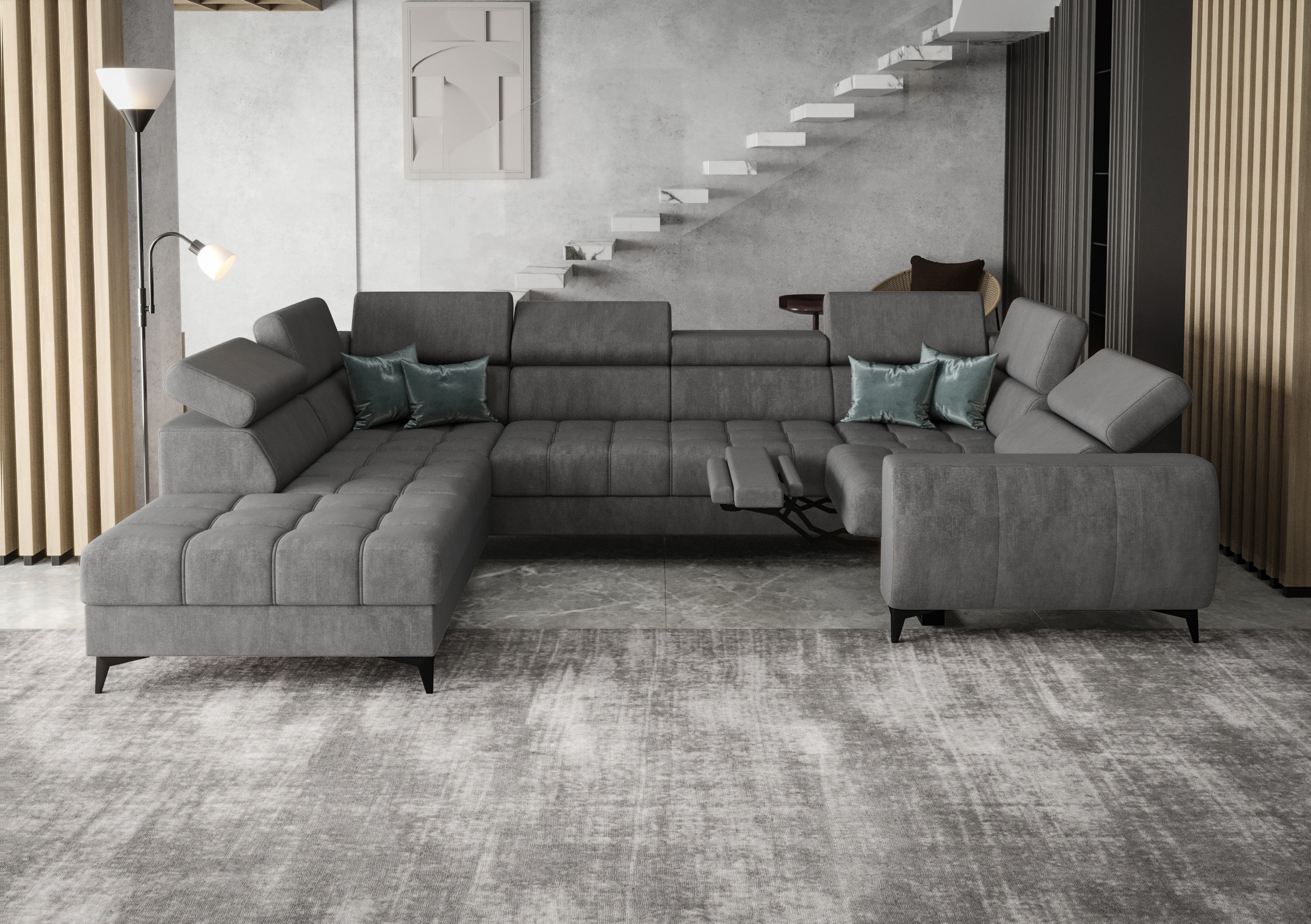 terra 92 NAROŻNIK ROZKŁADANY PORTO MAX I RELAX 225X350X193 CM - obrazek 5