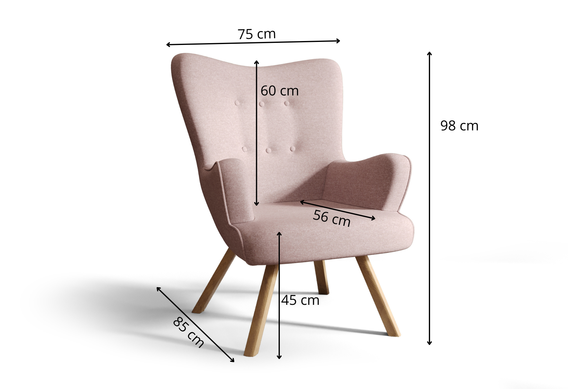 Fotel flori (1) FOTEL USZAK FLORI Q05 (odcienie jasnego beżu) - SZYBKA WYSYŁKA - obrazek 3