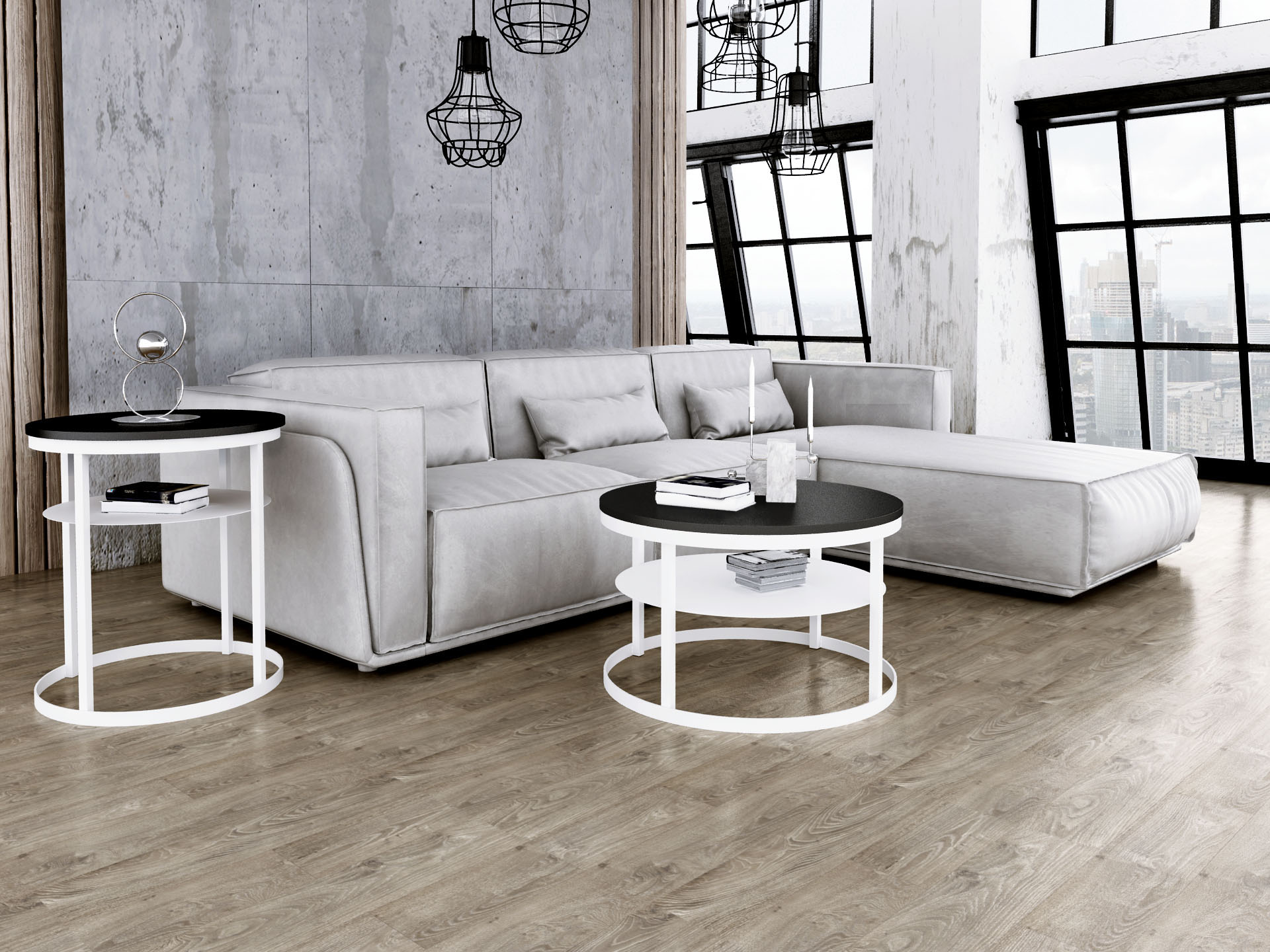 SKOPRP-C2CZ-75 3 Okrągły stolik kawowy Glamour- w różnych kolorach - obrazek 6