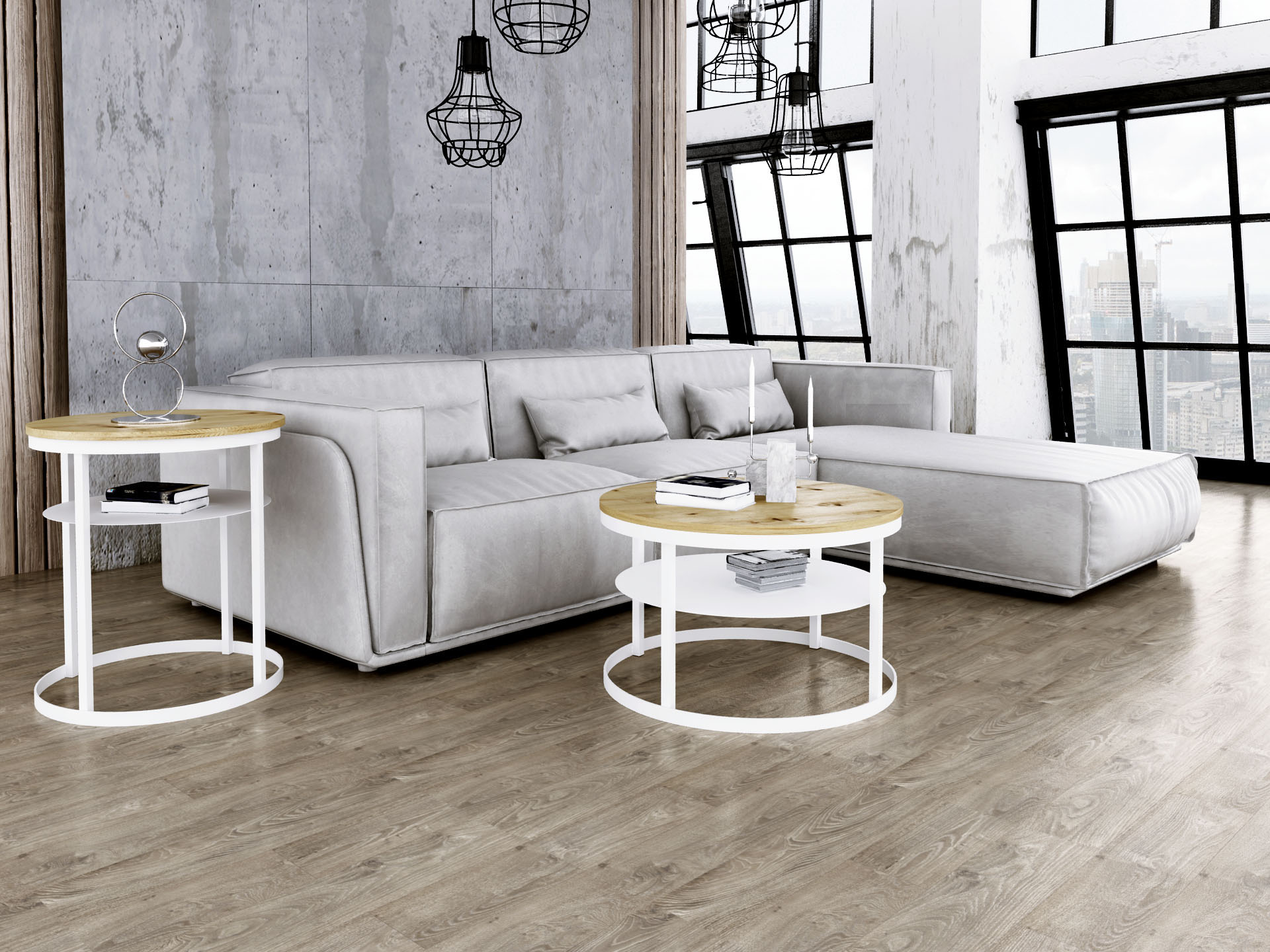 SKOPRP-C2DA-75 3 Okrągły stolik kawowy Glamour- w różnych kolorach - obrazek 7