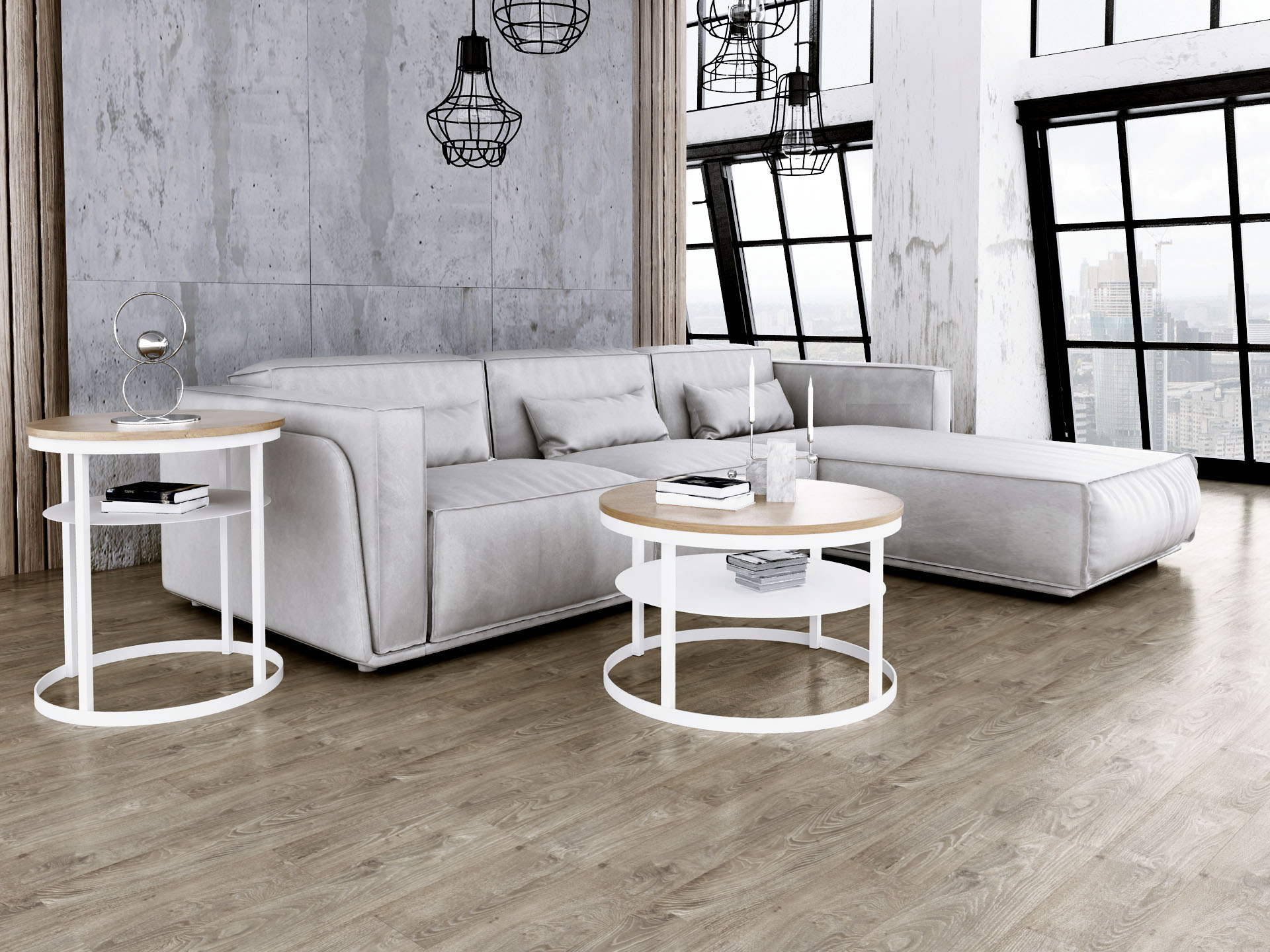 SKOPRP-C2DL-75 3 Okrągły stolik kawowy Glamour- w różnych kolorach - obrazek 8