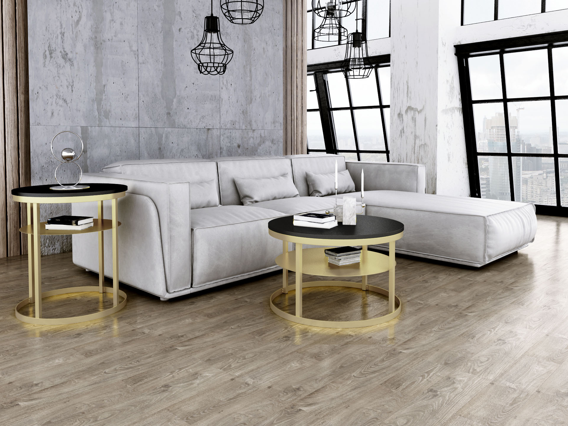 SKOPRP-C4CZ-75 4 Okrągły stolik kawowy Glamour- w różnych kolorach - obrazek 17