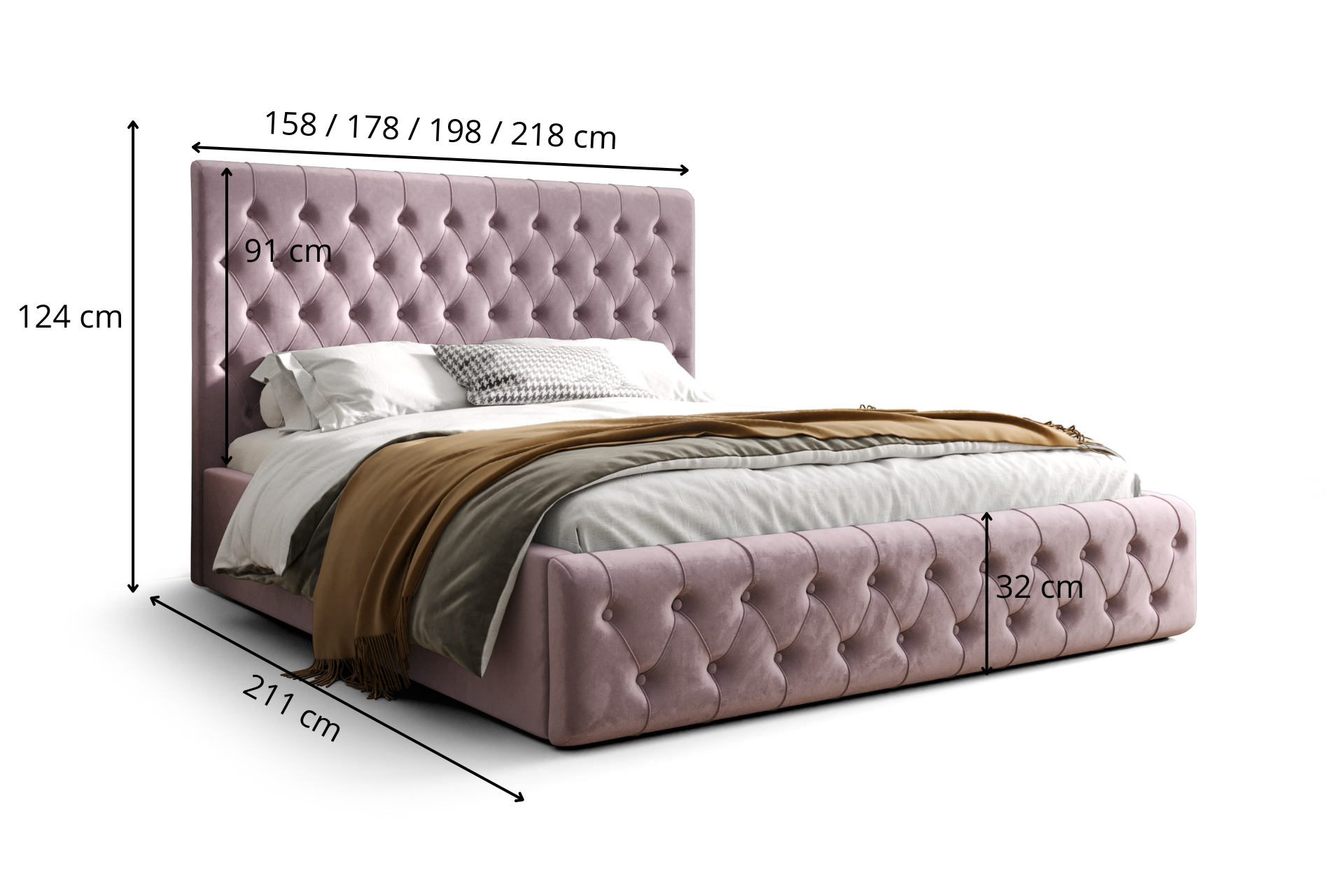 Valentino pik ŁÓŻKO VALENTINO PIK Z POJEMNIKIEM 160/200 (odcienie CAPPUCCINO) MCV 2284 - SZYBKA WYSYŁKA - obrazek 3