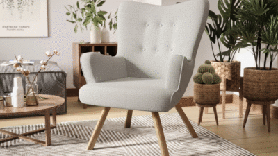 FOTEL USZAK FLORI Q05 (odcienie jasnego beżu) - SZYBKA WYSYŁKA