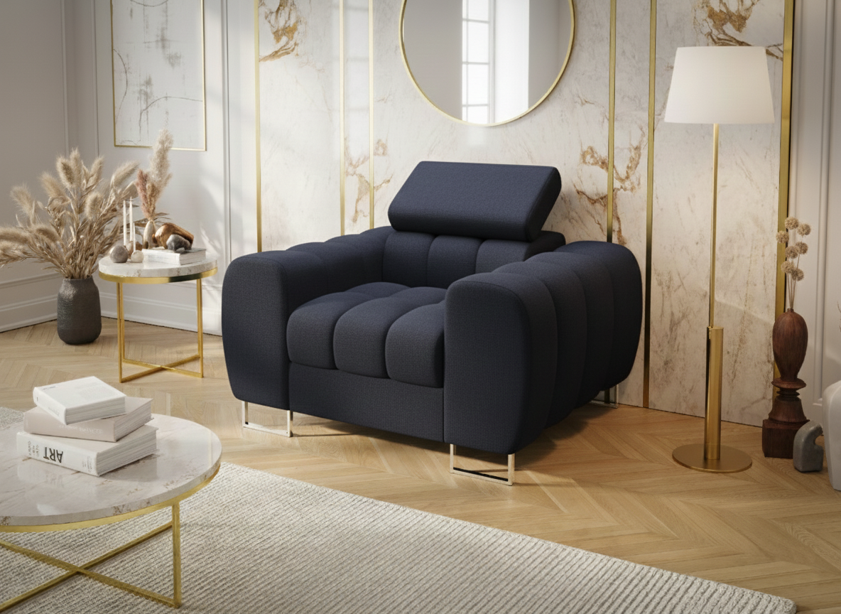 Fotel Aspen niebieski FOTEL ASPEN 125 CM - obrazek 2