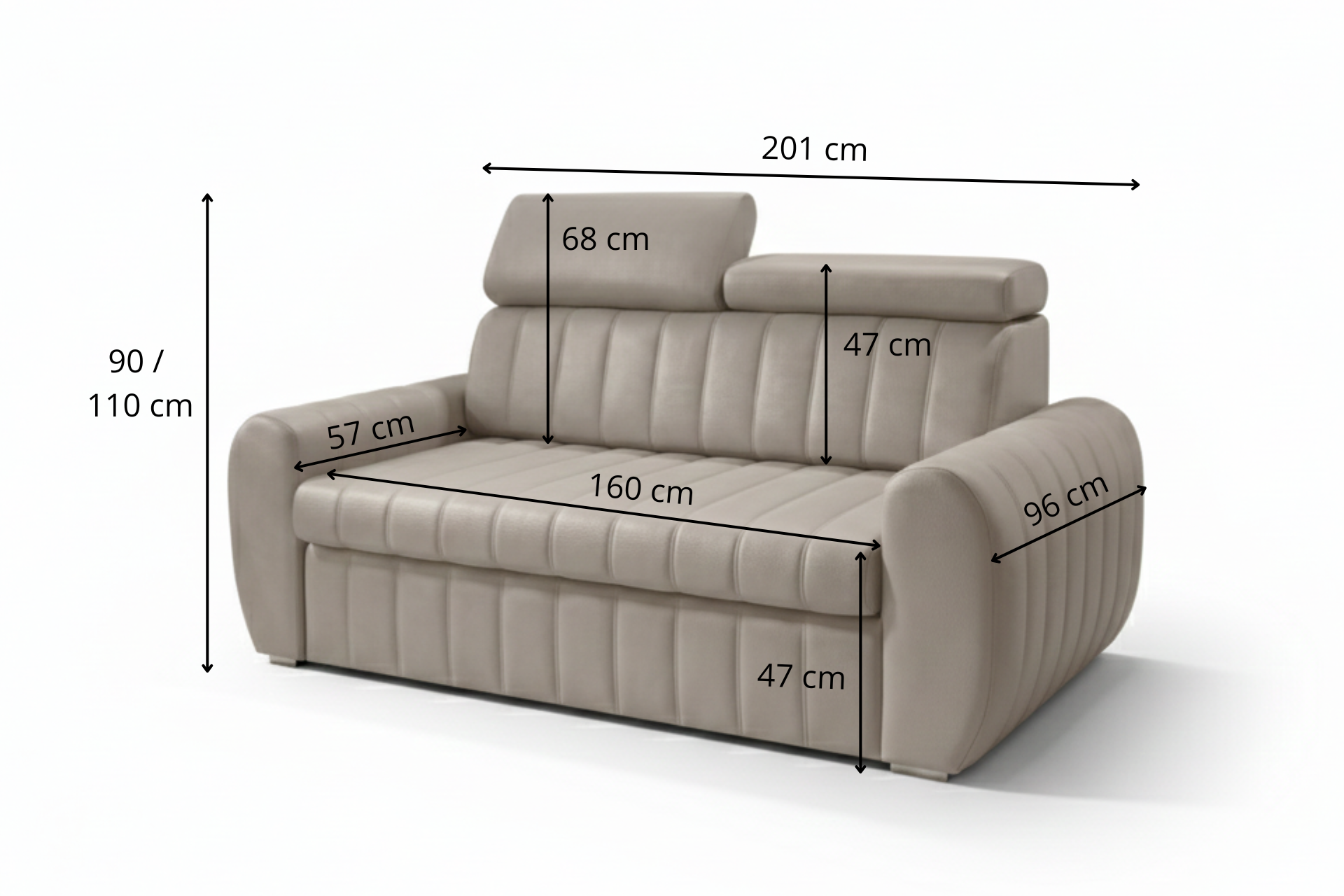 Averti IV Skóra Naturalna SOFA AVERTI IV 200 CM SKÓRA NATURALNA - obrazek 3