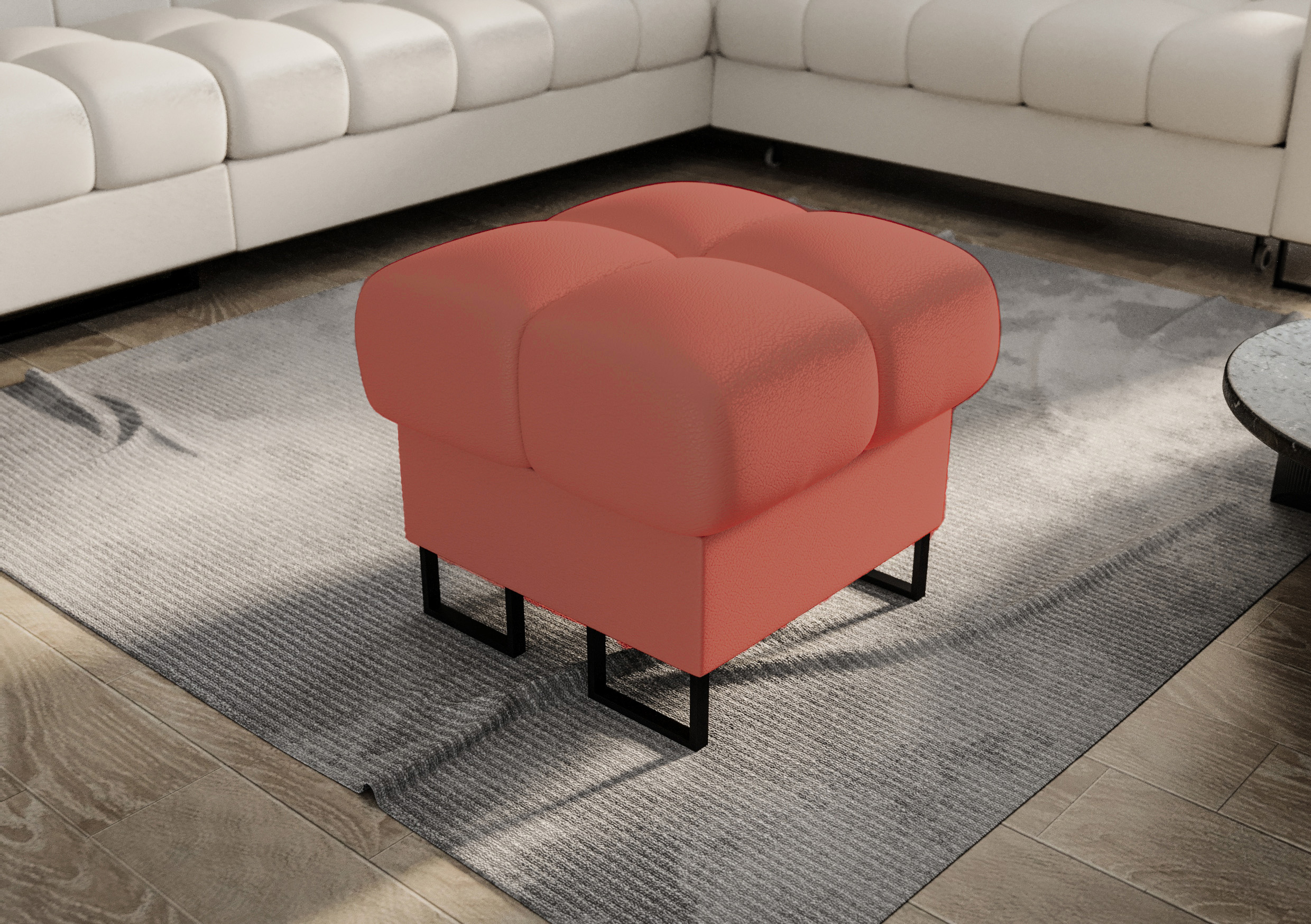 K-31 PUFA ASPEN 70x70 CM SKÓRA NATURALNA - obrazek 2