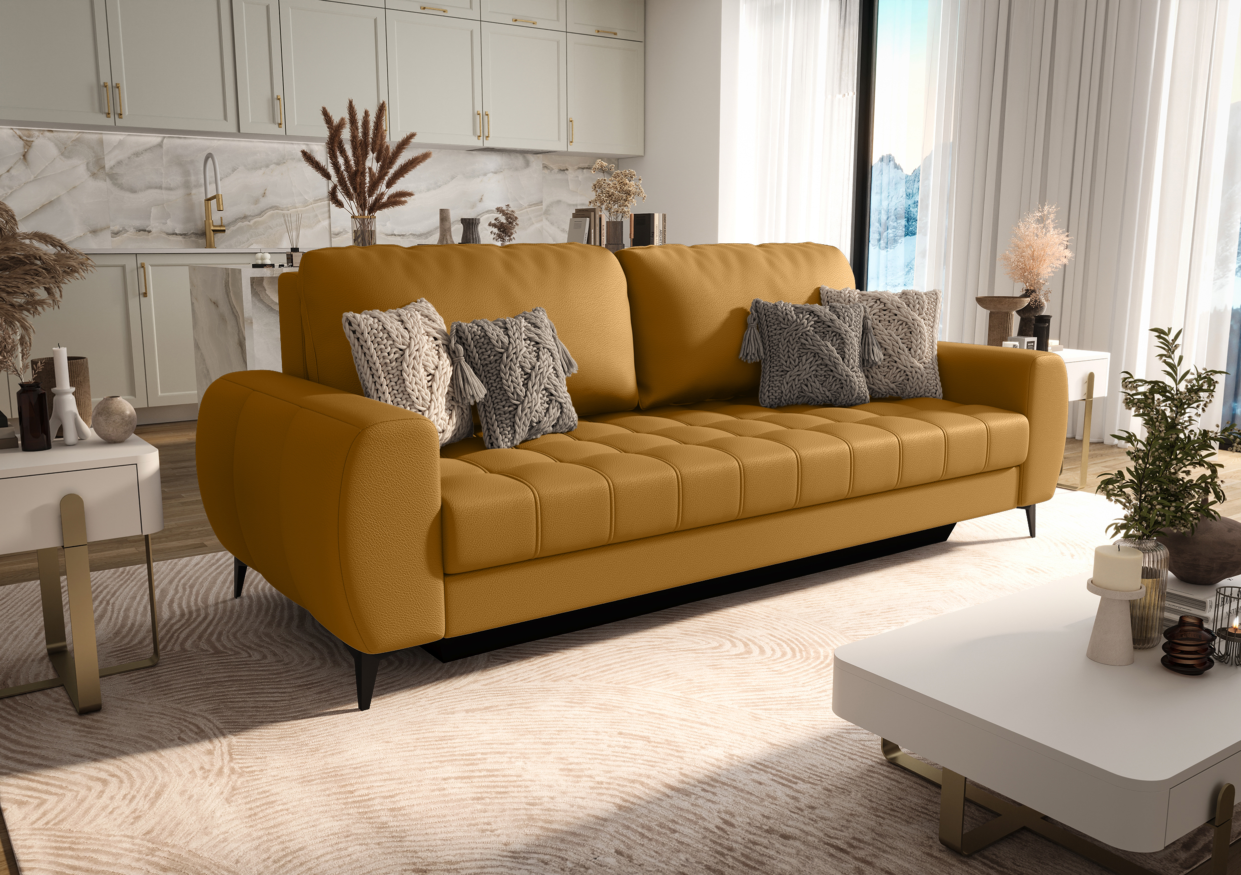 K-99 SOFA PORTO DL 235 CM SKÓRA NATURALNA - obrazek 2