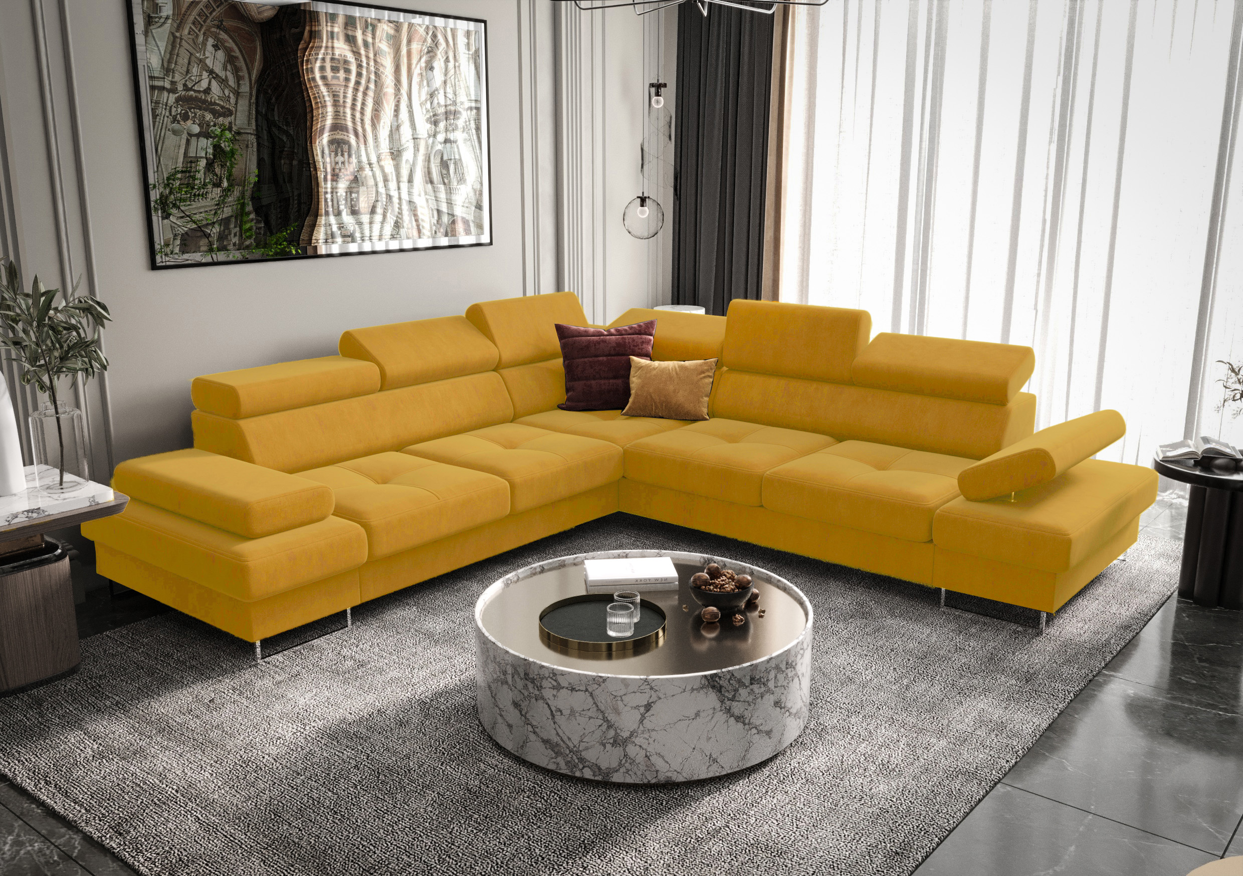 galaxy max terra 48 NAROŻNIK GALAXY MAX 280×280 T48(ODCIENIE ŻÓŁTEGO) - SZYBKA WYSYŁKA - obrazek 1