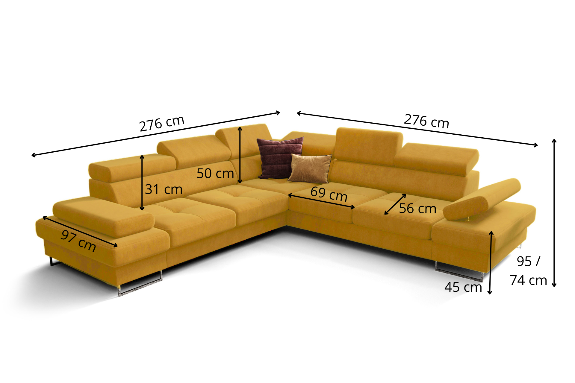 galaxy max terra 48 NAROŻNIK GALAXY MAX 280×280 T48(ODCIENIE ŻÓŁTEGO) - SZYBKA WYSYŁKA - obrazek 2