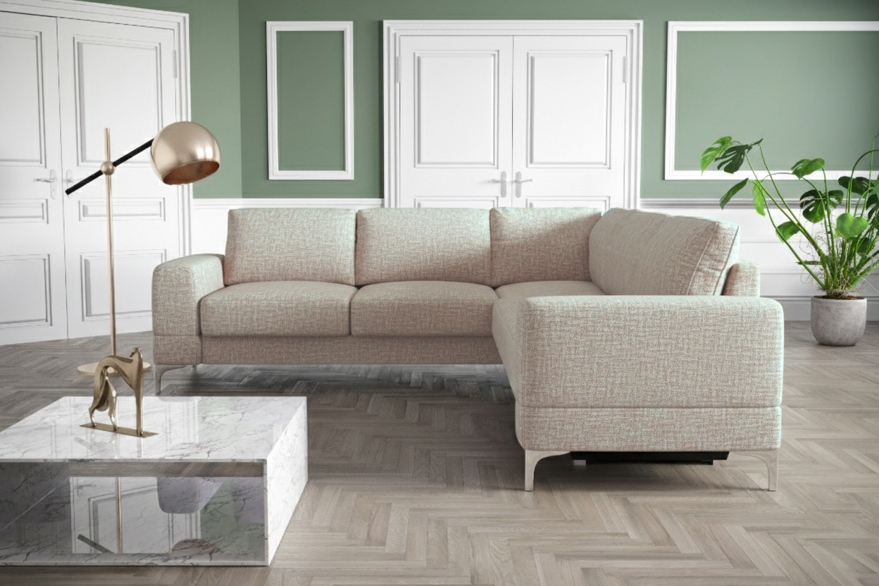 Aria Max OTH08 - 2 ZESTAW NAROŻNIK ARIA MAX 250x250 PRAWY + FOTEL ARIA (ODCIENIE BEŻU)OTH08- SZYBKA WYSYŁKA - obrazek 1