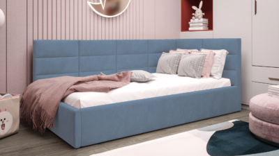 ŁÓŻKO ZAZU T73(ODCIENIE NIEBIESKIEGO) - SZYBKA WYSYŁKA