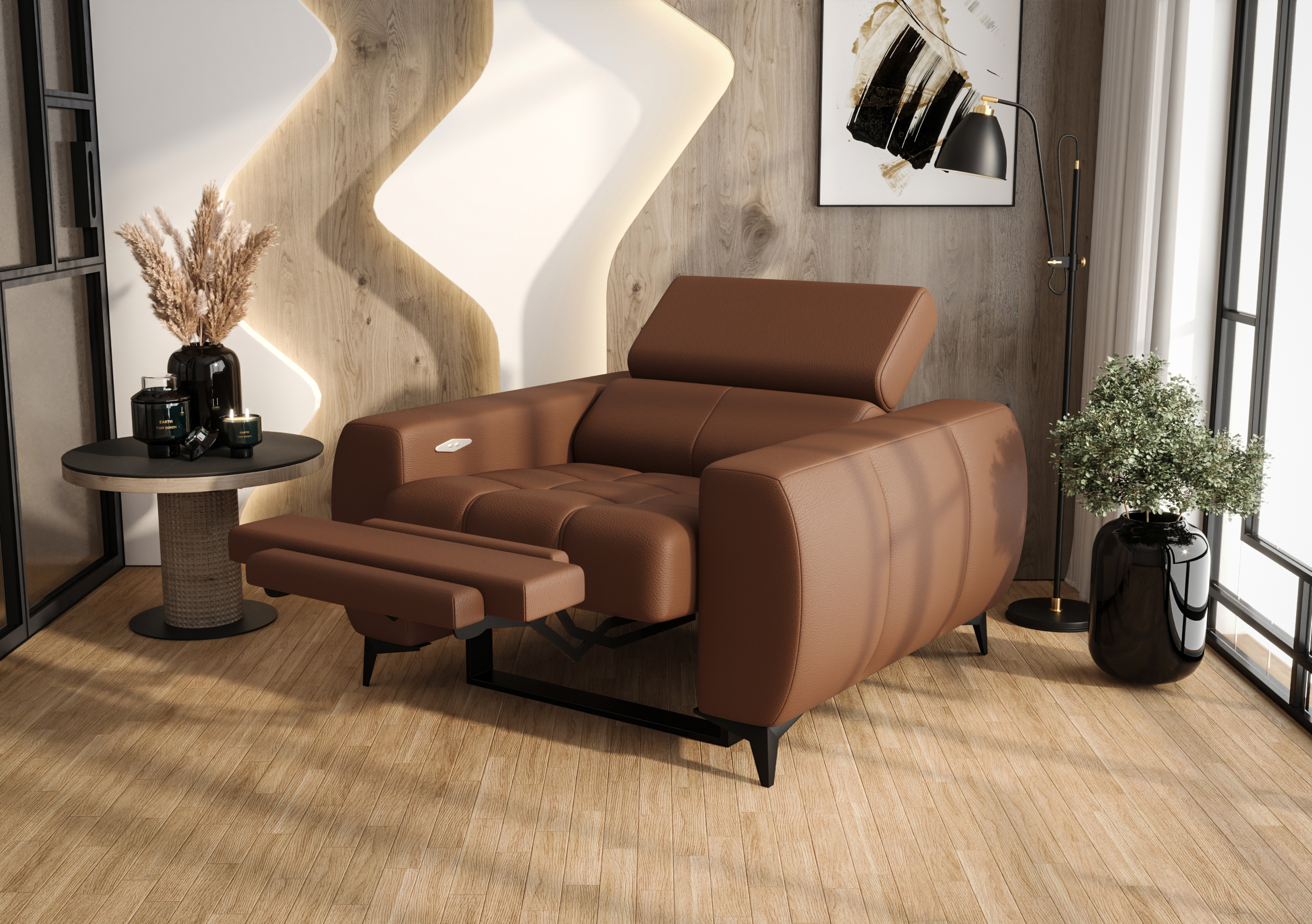 K-31 FOTEL PORTO RELAX SKÓRA NATURALNA - obrazek 2