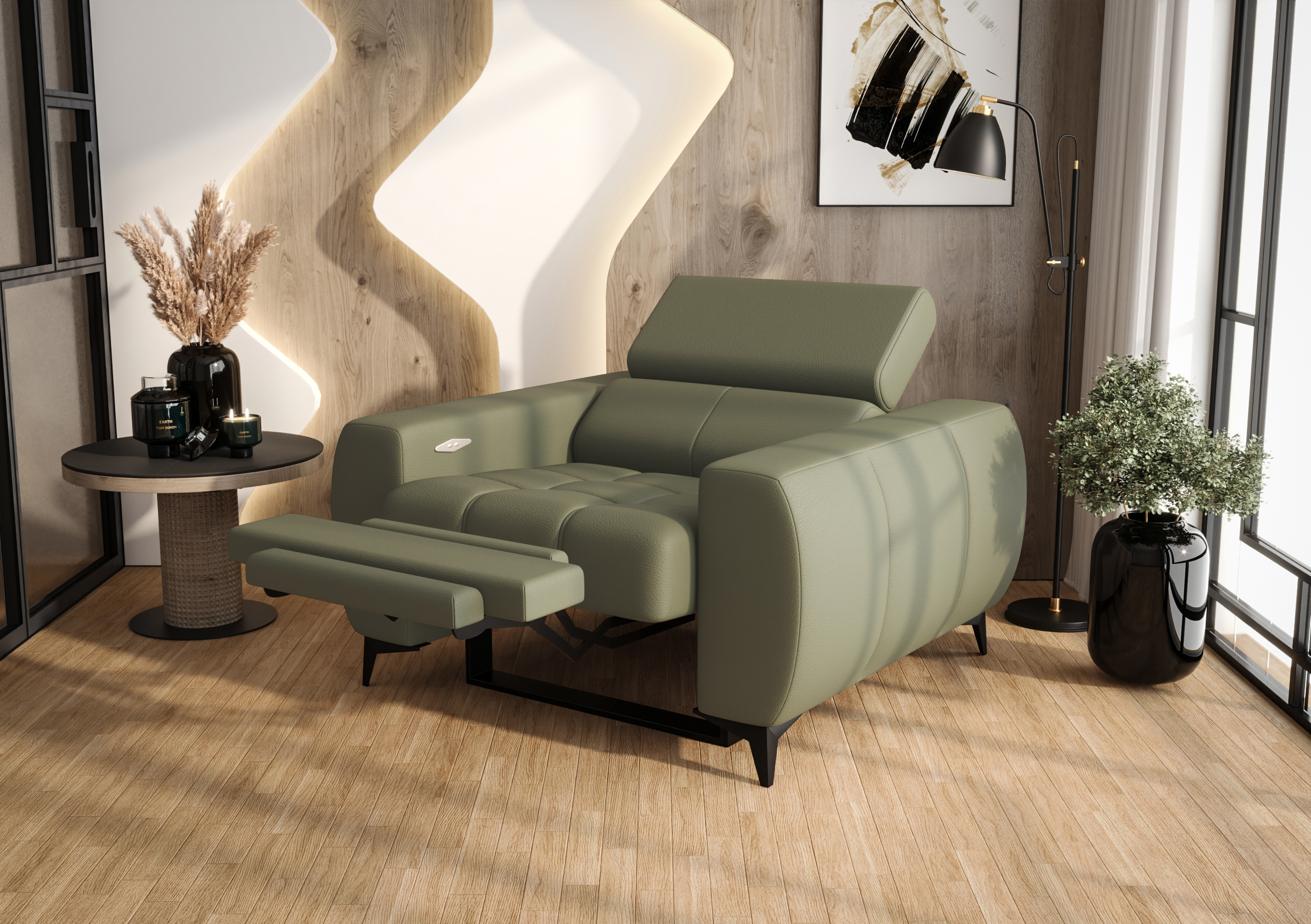 L-2 FOTEL PORTO RELAX SKÓRA NATURALNA - obrazek 1