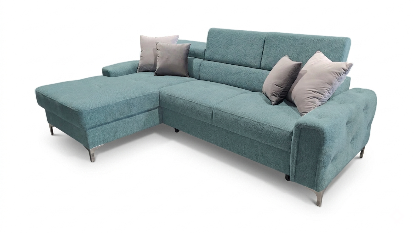 ORION MINI ARAGON75 (1) NAROŻNIK ORION MINI LEWY Z FUNKCJĄ SPANIA 255x165 CM AR75 (ODCIENIE NIEBIESKIEGO) - SZYBKA WYSYŁKA - obrazek 3