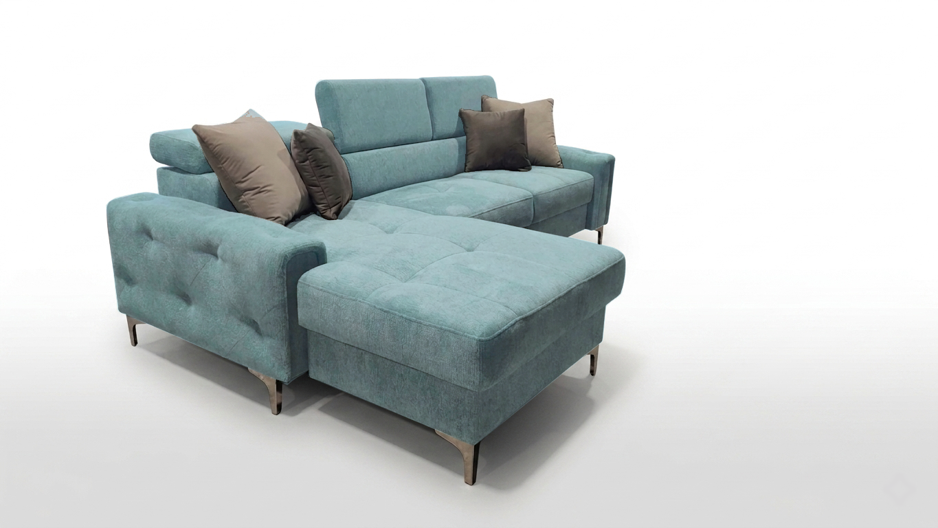 ORION MINI ARAGON75 (2) NAROŻNIK ORION MINI LEWY Z FUNKCJĄ SPANIA 255x165 CM AR75 (ODCIENIE NIEBIESKIEGO) - SZYBKA WYSYŁKA - obrazek 4