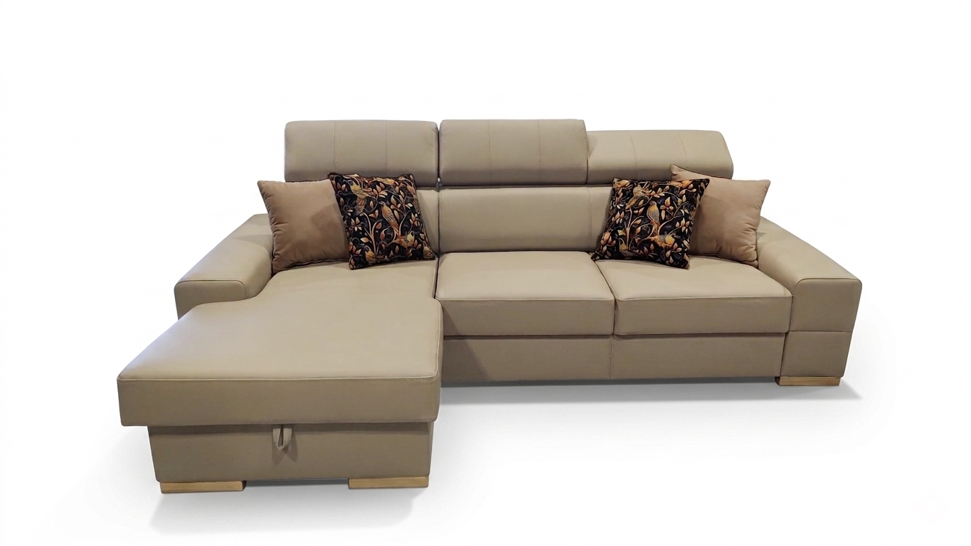 ROYAL MINI g22 (1) NAROŻNIK ROYAL MINI 260×160 CM SKÓRA NATURALNA G22 (ODCIENIE BEŻU) - SZYBKA WYSYŁKA - obrazek 2